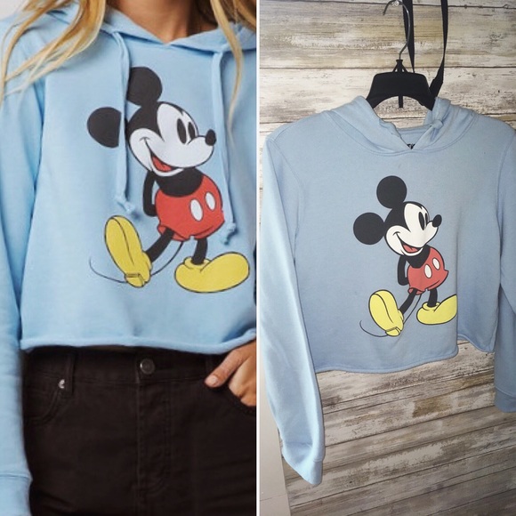 Tilly's Tops - MickeyMouse Cropped Hoodie Tilly's Tops - MickeyMouse Cropped Hoodie